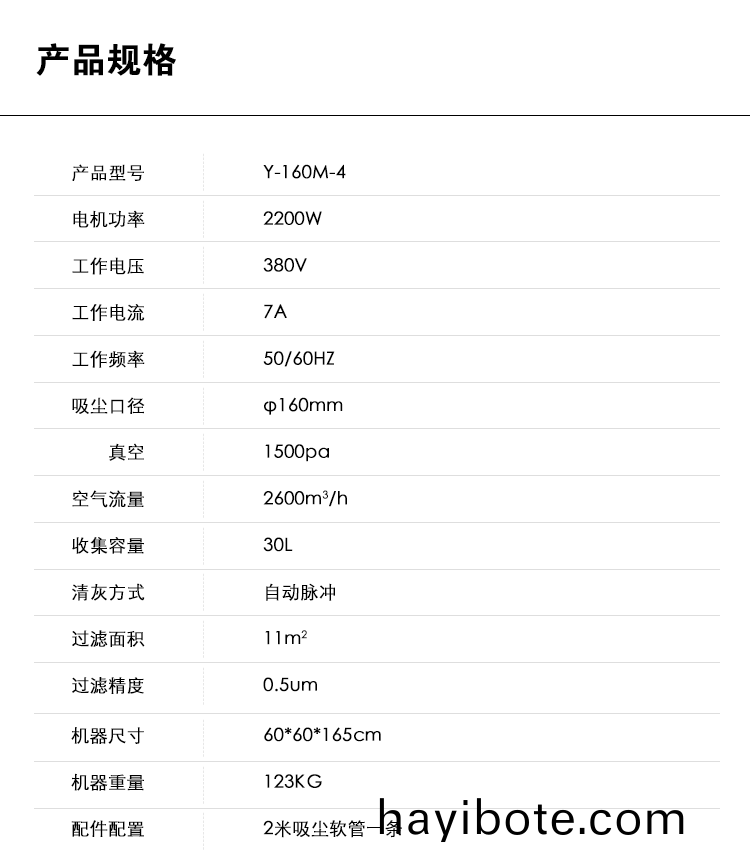 禦(yu)衞(wei)仕除塵(chen)器Y-160M-4